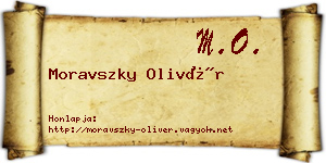 Moravszky Olivér névjegykártya